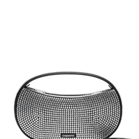 Bolsa Feminina Crystal Embellished Small Sound Swipe Bag - Preto