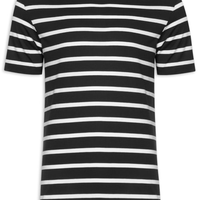 Camiseta Masculina Regular Fit Algodão Peruano Fio Tinto - Preto