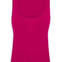 Regata Feminina Decote U Canelado Color - Rosa