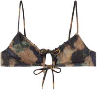 Parte De Cima De Biquíni Top Sparkling Camouflage - Marrom