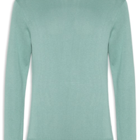 Suéter Masculino Gola Redonda Manga Longa Algodão Pima Com Cashmere Verde