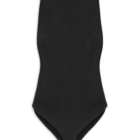 Body Decote Costas Tricot - Preto