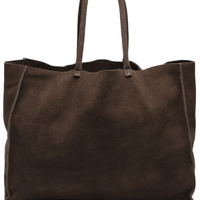 Bolsa Feminina Maxi Bag Em Camurça - Marrom