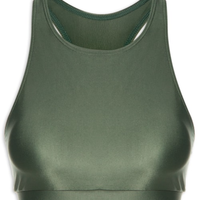 Top Alça Nadador Liso - Verde