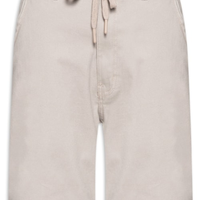 Bermuda Masculina Sarja Meio Elástico Casual - Bege