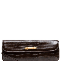 Bolsa Feminina Carteira Carol Croco - Marrom