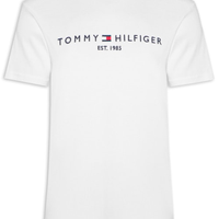 Camiseta Masculina Core TH Logo Bordado Regular Fit Em Algodão - Branco