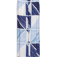 Calça Feminina Crepe Estampa Mosaico - Azul