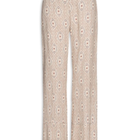 Calça Feminina Estampa Floral Jardim - Bege