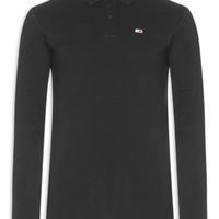 Polo Masculina Logo Bordado Slim Fit - Preto