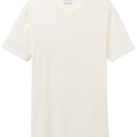 Camiseta De Manga Curta Em Lã Merino Elástica - Branco