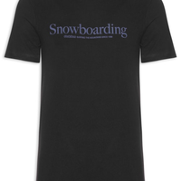 Camiseta Masculina Manga Curta Vintage Gola Careca Snowboarding Type - Preto