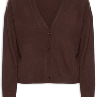 Cardigan Feminino Puro Cashmere - Marrom
