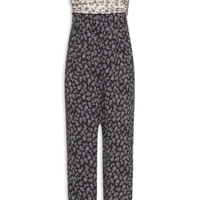 Macacão Feminino TQC Floral Seco - Preto