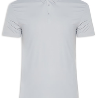 Polo Masculina Malha Casual - Cinza