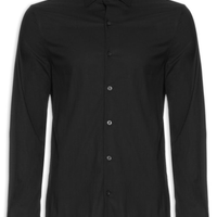 Camisa Masculina Tricoline Poliamida - Preto