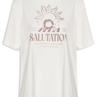 Camiseta Feminina Silk Salutation - Branco