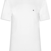 Camiseta Masculina Manga Curta Bordado - Branco
