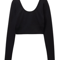 Blusa De Manga Comprida Soft Touch - Preto