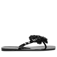 Sandália Feminina Flower Flat - Preto