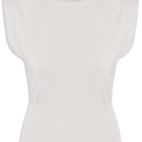 Blusa Feminina Em Tricot Com Barra Larga - Cinza