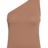 Blusa Feminina Poliamida Ombro Único - Marrom