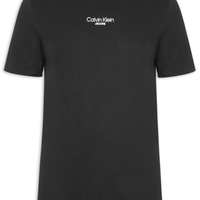 Camiseta Masculina Mc CKJ Logo Calvin Jeans - Preto