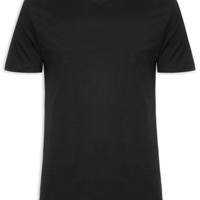 Camiseta Masculina Manga Curta Piquet Gola Textura - Preto