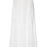 Saia Longa Em Renda - Off White