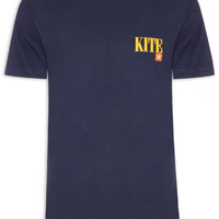 Camiseta Masculina Manga Curta Gola Careca Kite Over - Azul