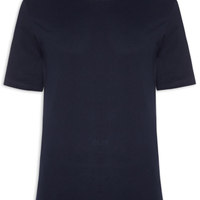 Camiseta Masculina Básica Regular Fit Em Algodão Orgânico - Azul