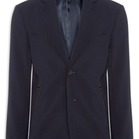 Blazer Masculino Com Zíper - Azul