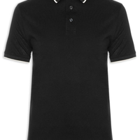 Polo Masculina EA Relevo Gola - Preto