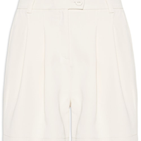 Short Feminino Alfaiataria Com Pregas - Off White