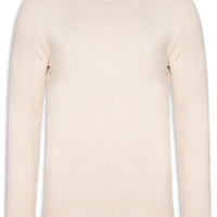 Suéter Masculino Gola Redonda Casual - Bege