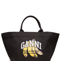 Bolsa Feminina Shopper XXL Banana Print - Preto