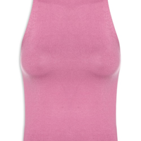 Regata Feminina Gola Redonda Em Tricot - Rosa