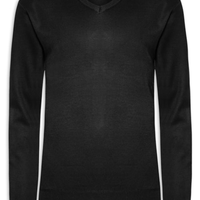 Suéter Masculino Gola V - Preto