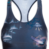 Top Nadador Basic Estampado Universo - Azul