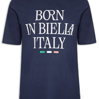 Camiseta Masculina Comfort Born In Biella - Azul