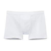 Cueca Boxer Em Algodão Supima Com Elástico Visível - Branco