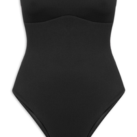 Body Sem Alça Nervura - Preto