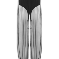 Calça Feminina Balloon Em Seda Pura - Preto
