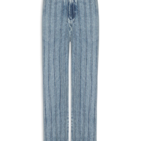 Calça Masculina Jeans Vincos - Azul