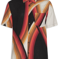 Camisa Masculina Casual Waves - Preto