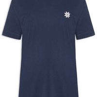 Camiseta Masculina Manga Curta Gola Careca Vintage Montains - Azul