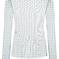 Blusa Feminina Manga Longa Tule - Azul