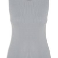 Regata Feminina Tricot Básica - Cinza