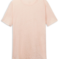 Blusa De Manga Curta Em Linho The Pure Linen - Rosa