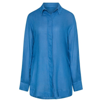 Camisão em viscose com linho orla azul